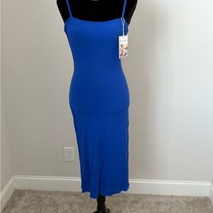 Blue Spaghetti Strap Dress